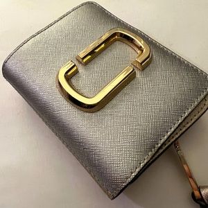 Marc Jacobs Snapshot Mini Compact Wallet Gold & Silver